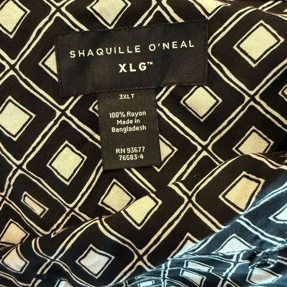 Shaquille O’Neal shirt size XLG (3xlt) button down short sleeve dress shirt Nwt - Picture 4 of 4